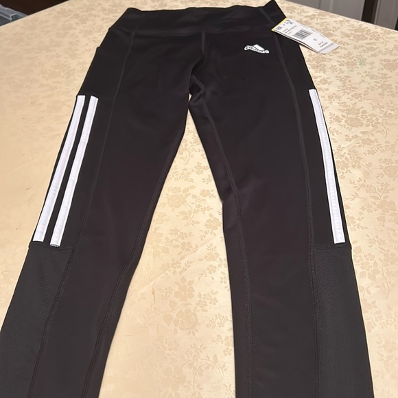 ADIDAS Black Athletic Leggings - Picture 1 of 2